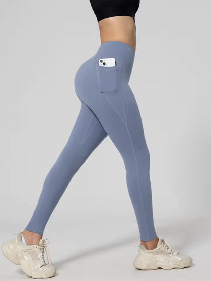Halaran SoCinched High Waisted Tummy Control Side Pocket Shaping Training Leggings