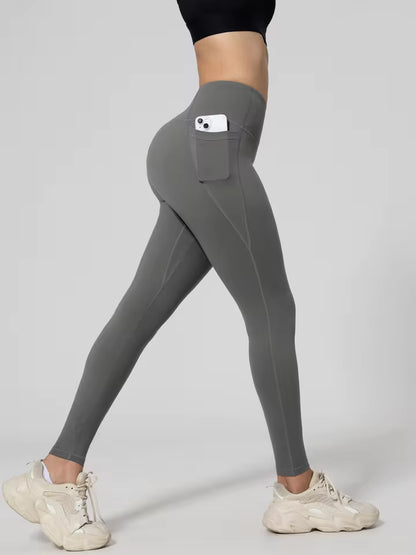 Halaran SoCinched High Waisted Tummy Control Side Pocket Shaping Training Leggings