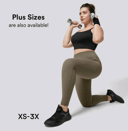 Halaran SoCinched High Waisted Tummy Control Side Pocket Shaping Training Leggings